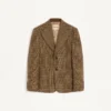 Veste en laine à simple boutonnage et motif Glen Plaid Valentino Veste en laine à simple boutonnage et motif Glen Plaid Valentino