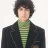Veste en laine à simple boutonnage Valentino avec patch Valentino Veste en laine à simple boutonnage Valentino avec patch Valentino