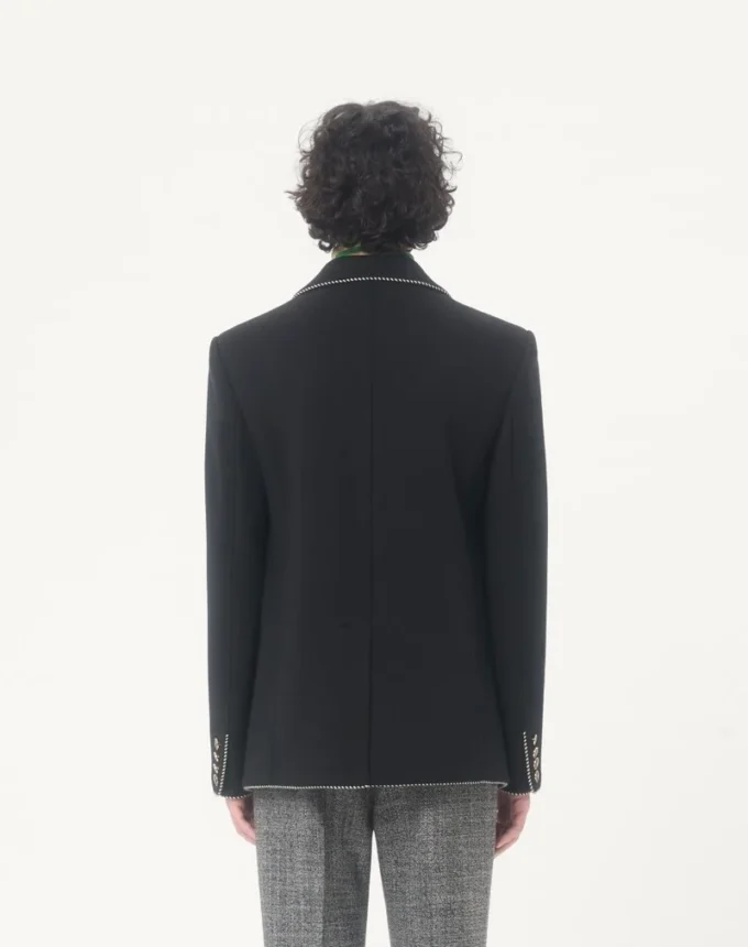Veste en laine à simple boutonnage Valentino avec patch Valentino Veste en laine à simple boutonnage Valentino avec patch Valentino