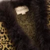 Veste en maille lurex jacquard à imprimé animalier Veste en maille lurex jacquard à imprimé animalier