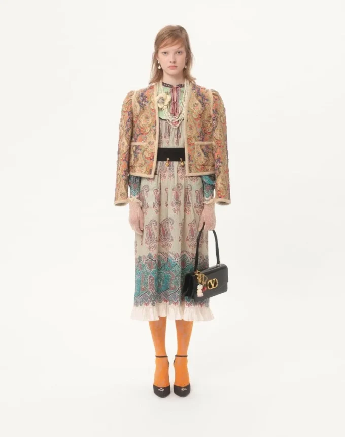 Veste en piqué avec imprimé cachemire Voyage Imaginaire Veste en piqué avec imprimé cachemire Voyage Imaginaire
