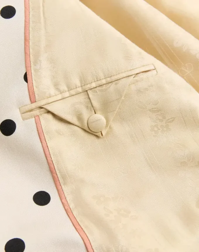 Veste en shantung avec imprimé Pludepois Veste en shantung avec imprimé Pludepois