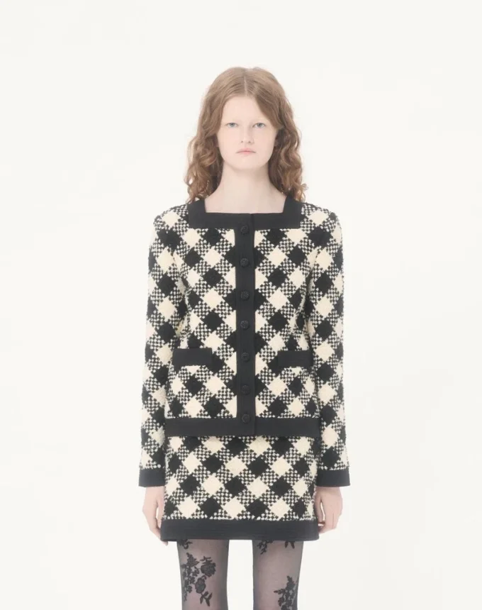 Veste en tweed Damier Veste en tweed Damier