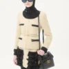 Veste en tweed de laine uni Veste en tweed de laine uni