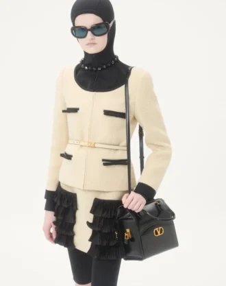 Veste en tweed de laine uni Veste en tweed de laine uni