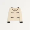 Veste en tweed de laine uni Veste en tweed de laine uni