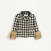 Veste en tweed pied-de-poule macro Veste en tweed pied-de-poule macro