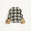 Veste en tweed pied-de-poule macro Veste en tweed pied-de-poule macro