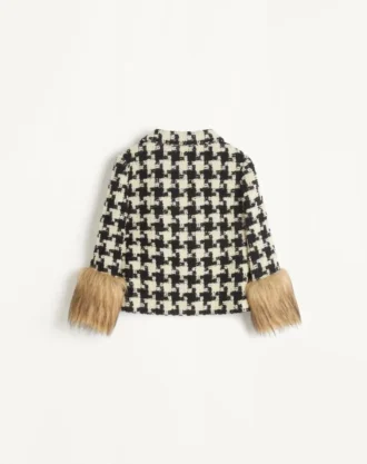 Veste en tweed pied-de-poule macro Veste en tweed pied-de-poule macro