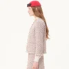 Veste en tweed à rubans brodés Veste en tweed à rubans brodés