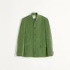 Veste en velours de coton et lin délavé avec col mandarin Veste en velours de coton et lin délavé avec col mandarin