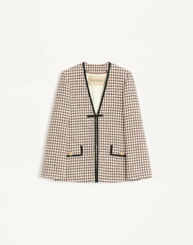 Veste légère en tweed pied-de-poule Veste légère en tweed pied-de-poule