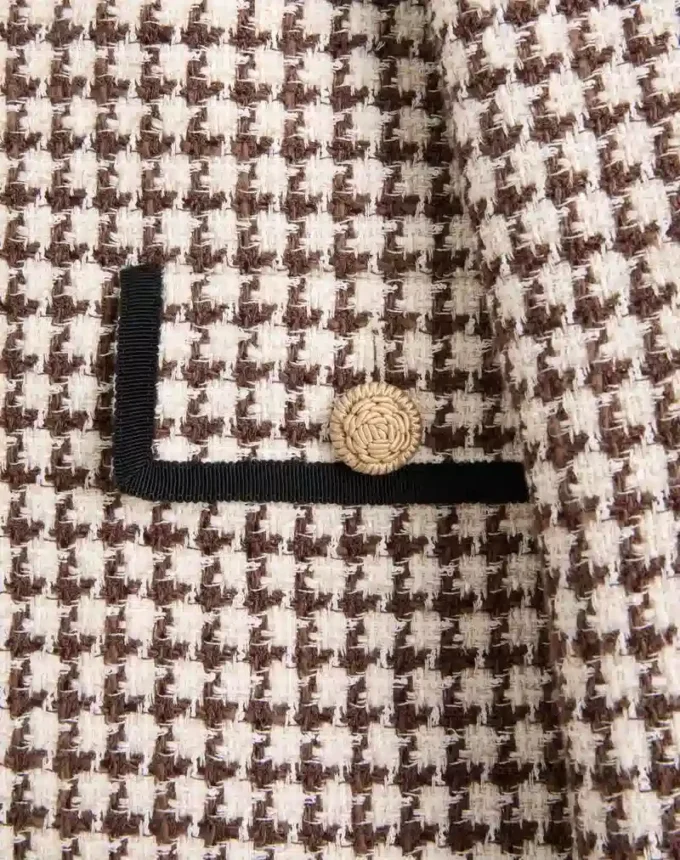 Veste légère en tweed pied-de-poule Veste légère en tweed pied-de-poule