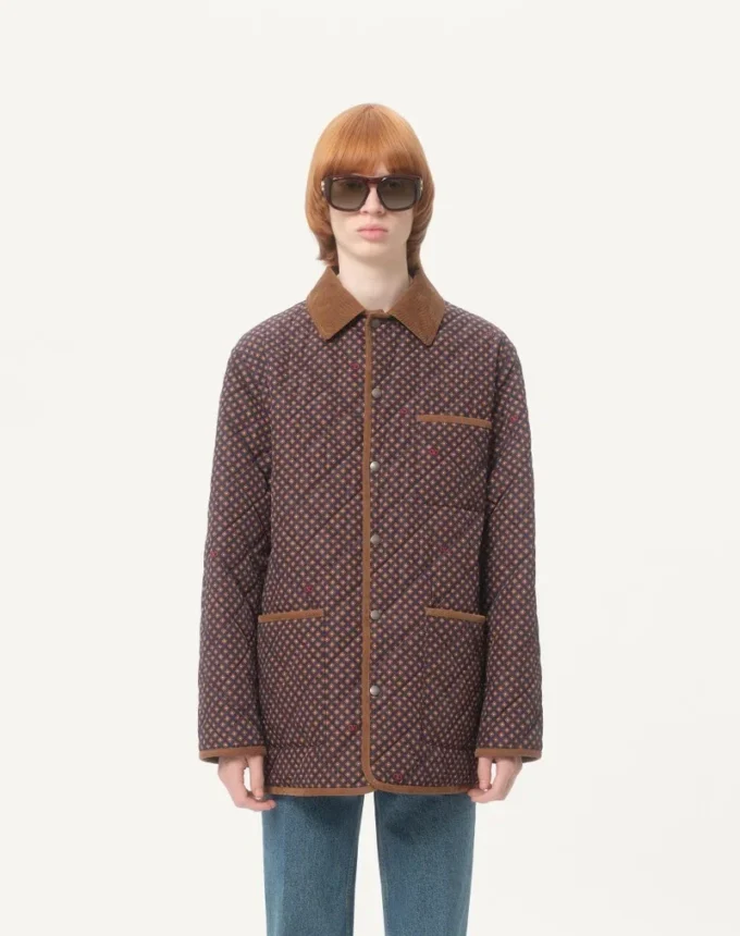 Veste matelassée en nylon avec imprimé Opticool Veste matelassée en nylon avec imprimé Opticool