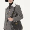 Veste safari en laine boutonnée avec ceinture Valentino Veste safari en laine boutonnée avec ceinture Valentino