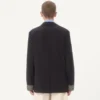 Veste simple boutonnage en laine et coton avec bordures jacquard Veste simple boutonnage en laine et coton avec bordures jacquard