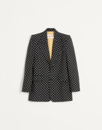 Veste simple boutonnage en soie shantung avec imprimé Plusdepois Veste simple boutonnage en soie shantung avec imprimé Plusdepois