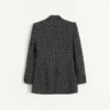 Veste simple boutonnage en soie shantung avec imprimé Plusdepois Veste simple boutonnage en soie shantung avec imprimé Plusdepois