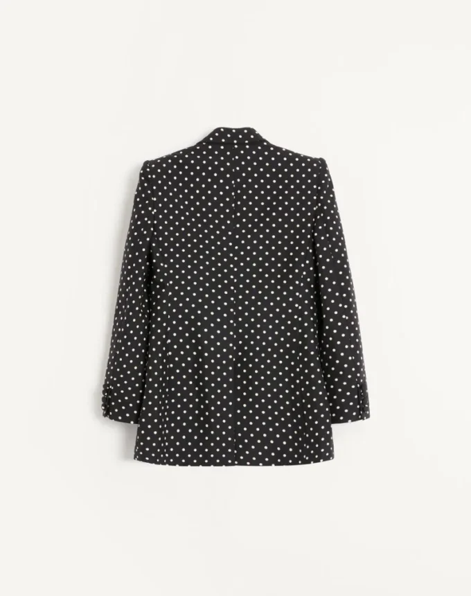 Veste simple boutonnage en soie shantung avec imprimé Plusdepois Veste simple boutonnage en soie shantung avec imprimé Plusdepois