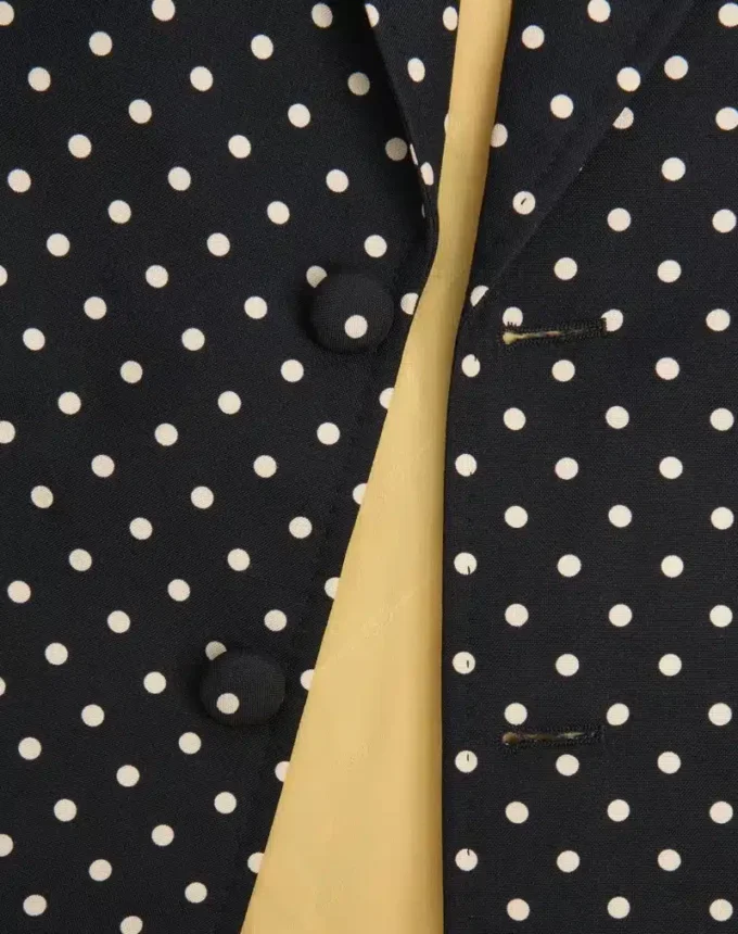 Veste simple boutonnage en soie shantung avec imprimé Plusdepois Veste simple boutonnage en soie shantung avec imprimé Plusdepois